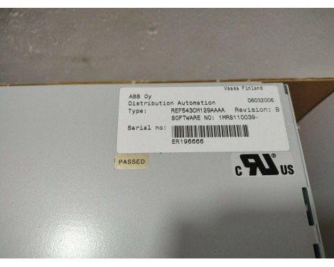 ABB REF543CM129AAAA FEEDER TERMINAL SOFTWARE NO 1MRS110039-002