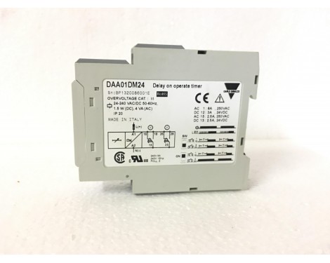 Carlo Gavazzi DAA01DM24 Delay On Operate Timer 24-240 VAC/DC, 50-60Hz IP-20