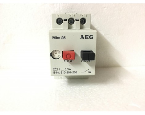 AEG MBS25 Manual Motor Starter 910-201-208-000 , 4...6,3A Ref No: 254244