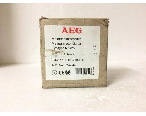 AEG MBS25 Manual Motor Starter 910-201-208-000 , 4...6,3A Ref No: 254244