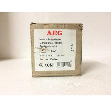 AEG MBS25 Manual Motor Starter 910-201-208-000 , 4...6,3A Ref No: 254244